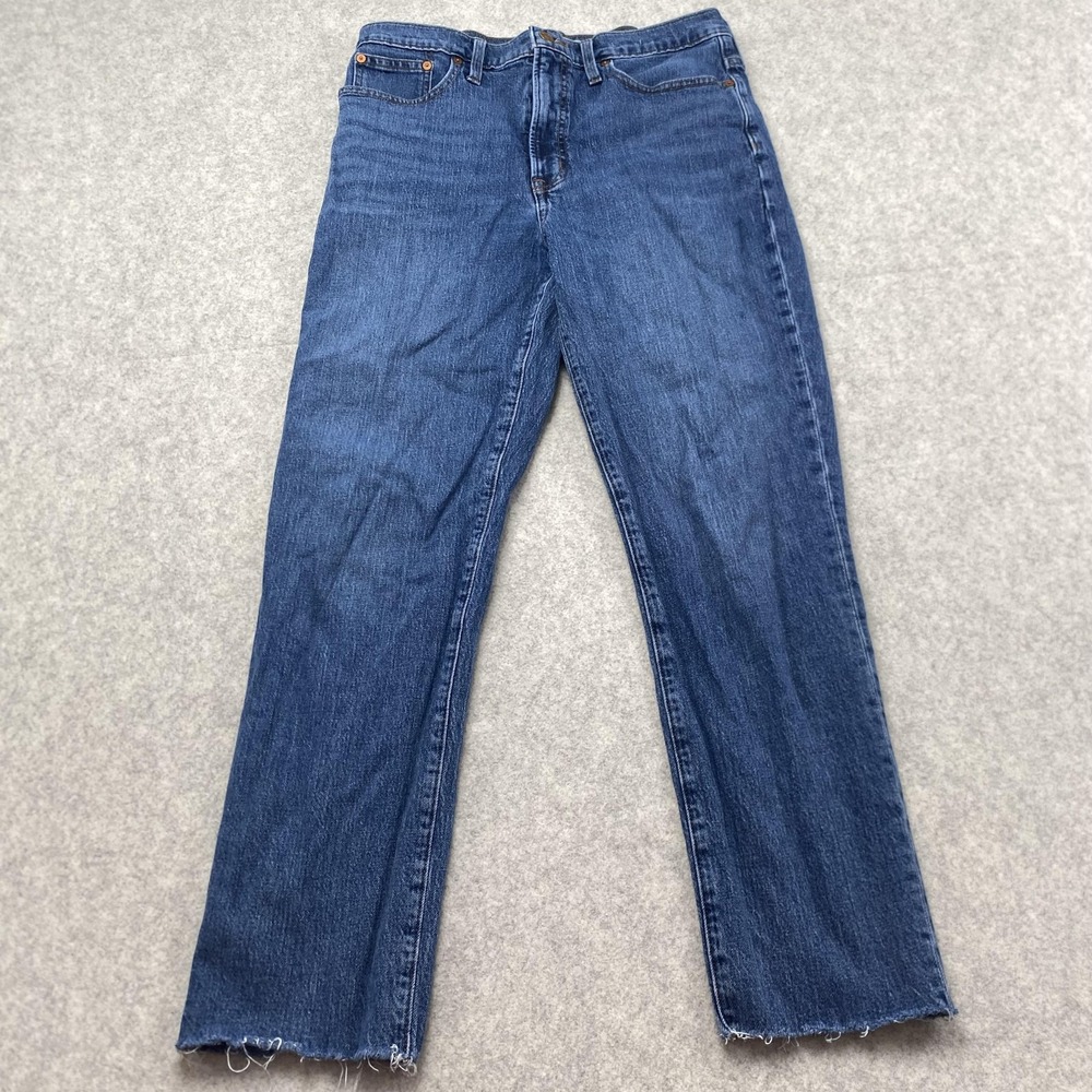 Madewell The Perfect Vintage Jeans Womens 30 (31x26) High Rise Blue Raw Hem